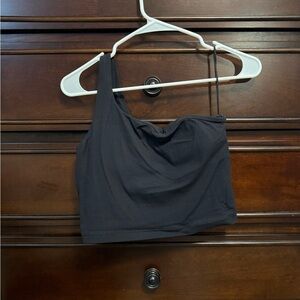 lululemon athletica Black Asymmetrical Crop Top